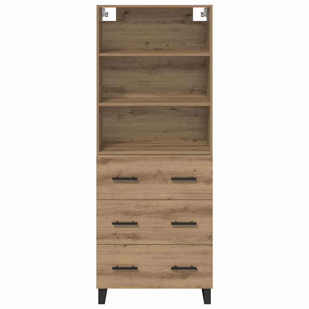 Highboard mit Schubladen 2 pcs Artisan-Eiche Holzwerkstoff