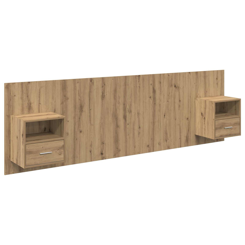 Kopfteil mit Schrank 3 pcs Artisan-Eiche Holzwerkstoff