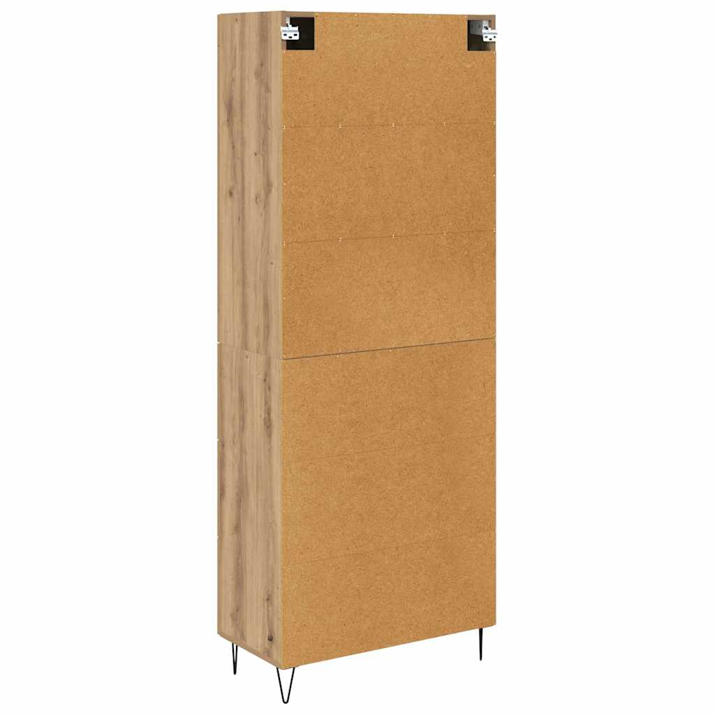 Highboard Artisan-Eiche 69,5 x 34 x 180 cm Holzwerkstoff
