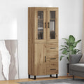 Highboard mit Schubladen 2 pcs Artisan-Eiche Holzwerkstoff