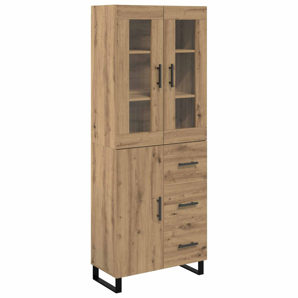 Highboard mit Schubladen 2 pcs Artisan-Eiche Holzwerkstoff