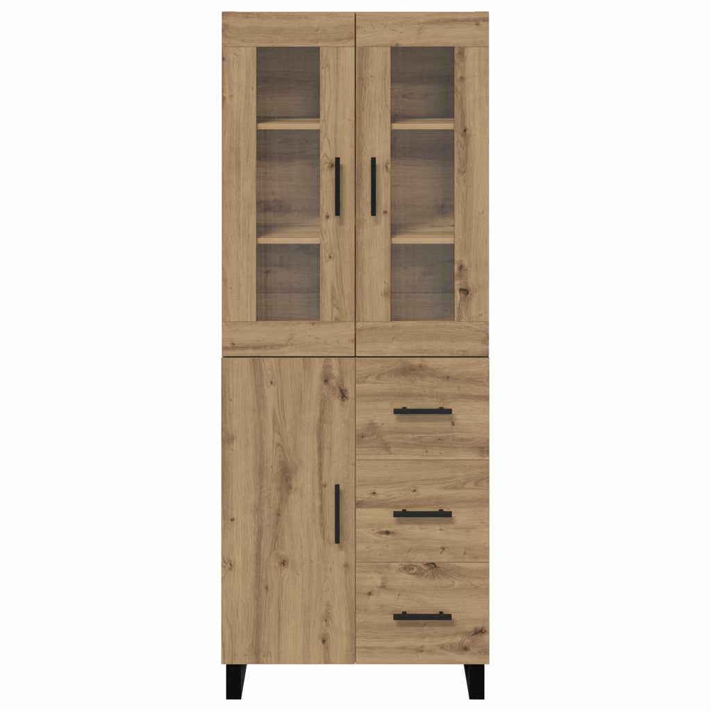 Highboard mit Schubladen 2 pcs Artisan-Eiche Holzwerkstoff