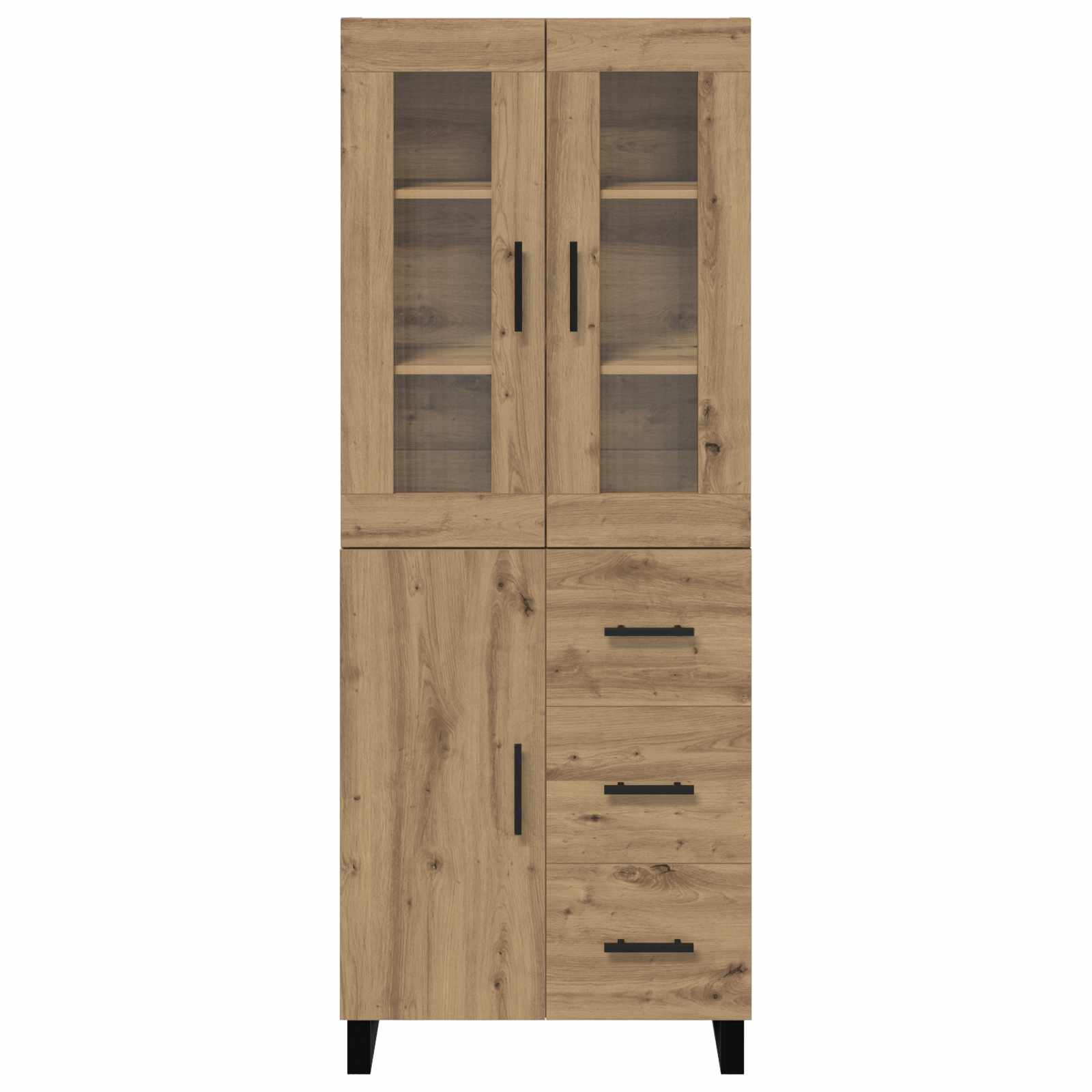 Highboard mit Schubladen 2 pcs Artisan-Eiche Holzwerkstoff