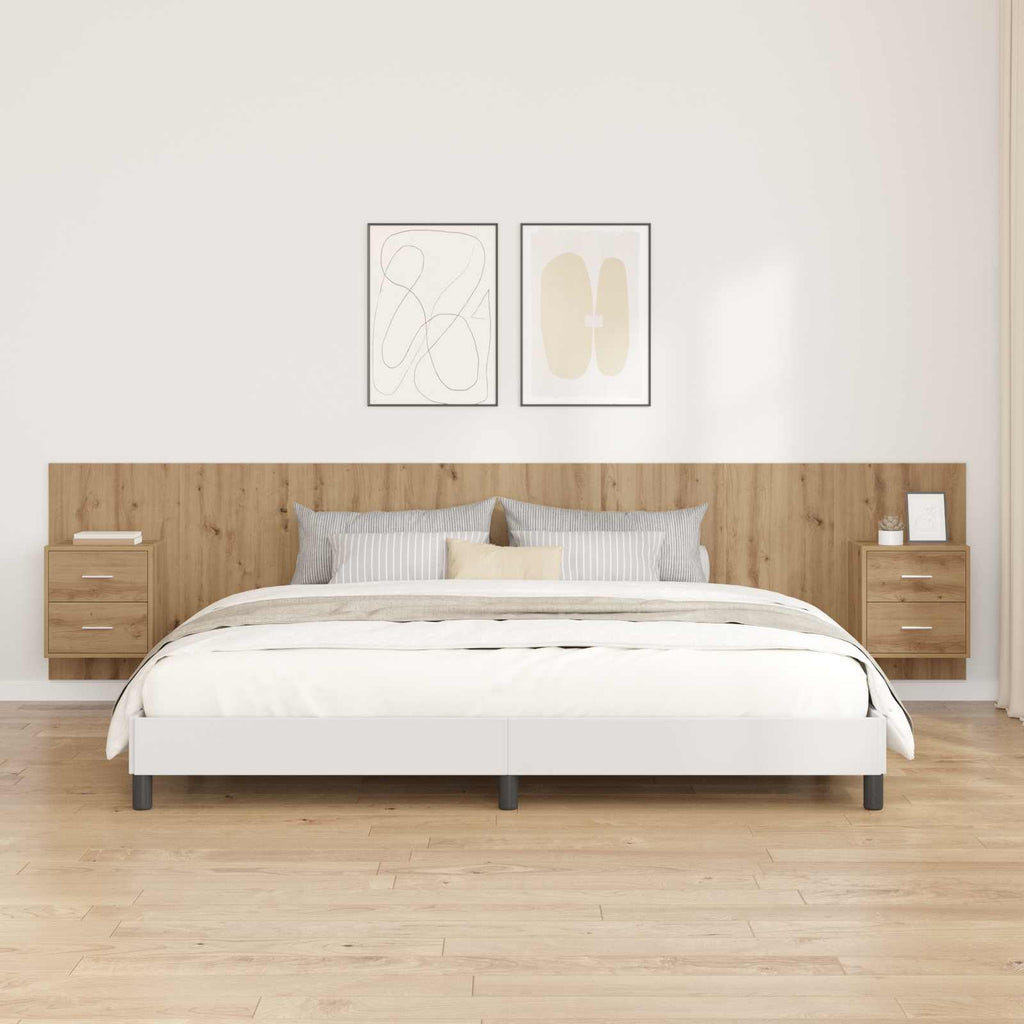 Kopfteil mit Schrank 3 pcs Artisan-Eiche Holzwerkstoff