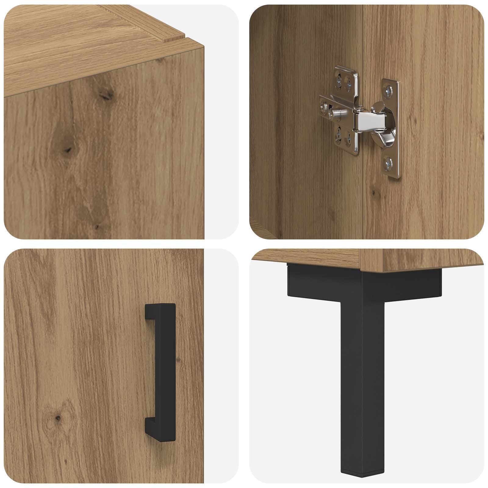 Highboard Artisan-Eiche 69,5 x 34 x 180 cm Holzwerkstoff