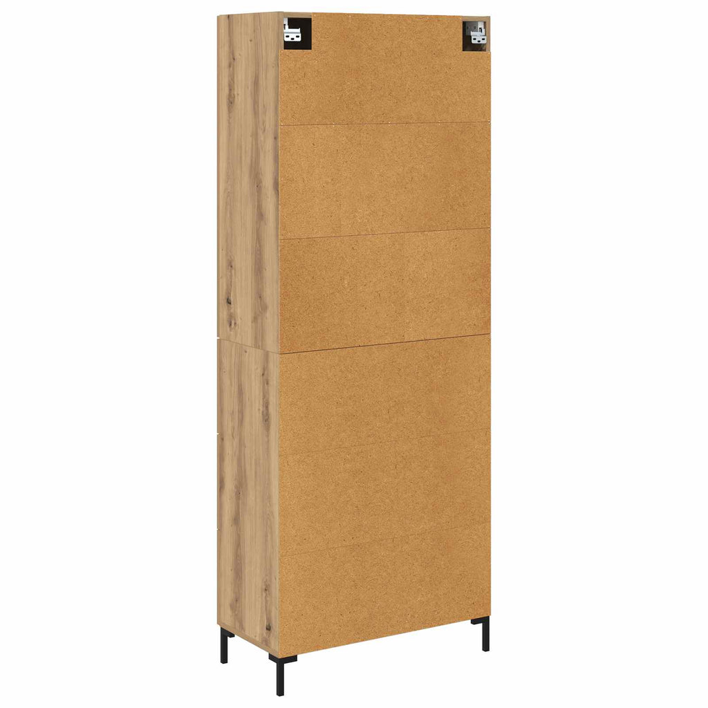 Highboard Artisan-Eiche 69,5 x 34 x 180 cm Holzwerkstoff