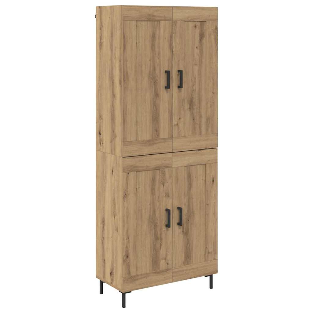 Highboard 2 pcs Artisan-Eiche Holzwerkstoff