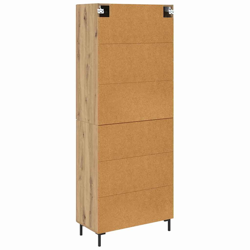 Highboard 2 pcs Artisan-Eiche Holzwerkstoff