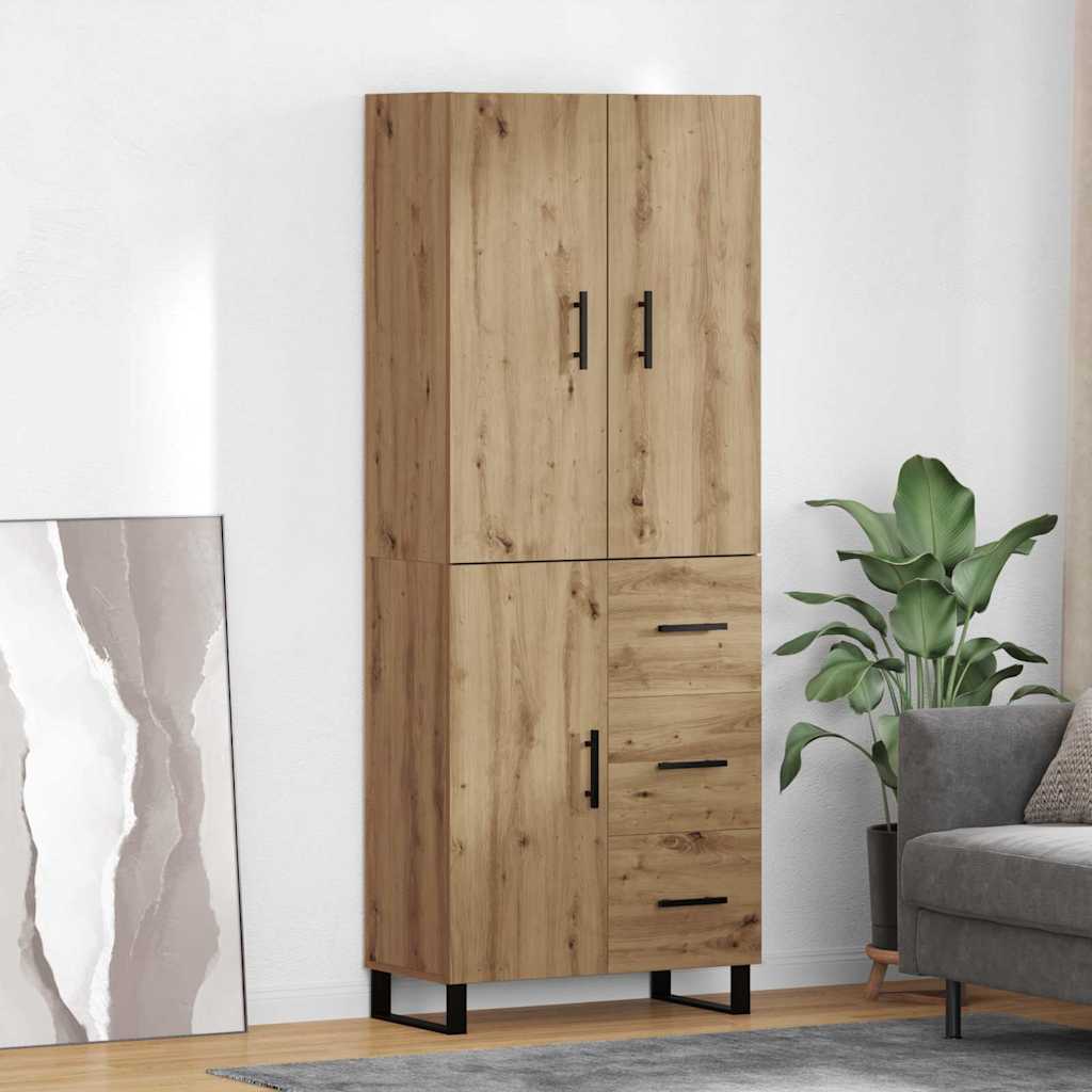 Highboard mit Schubladen 2 pcs Artisan-Eiche 69,5 x 34 x 180 cm