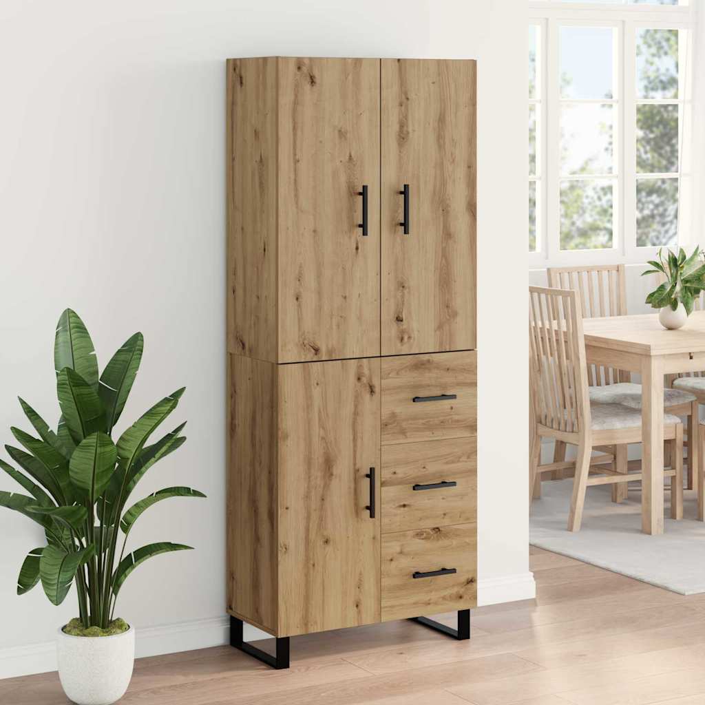 Highboard mit Schubladen 2 pcs Artisan-Eiche 69,5 x 34 x 180 cm