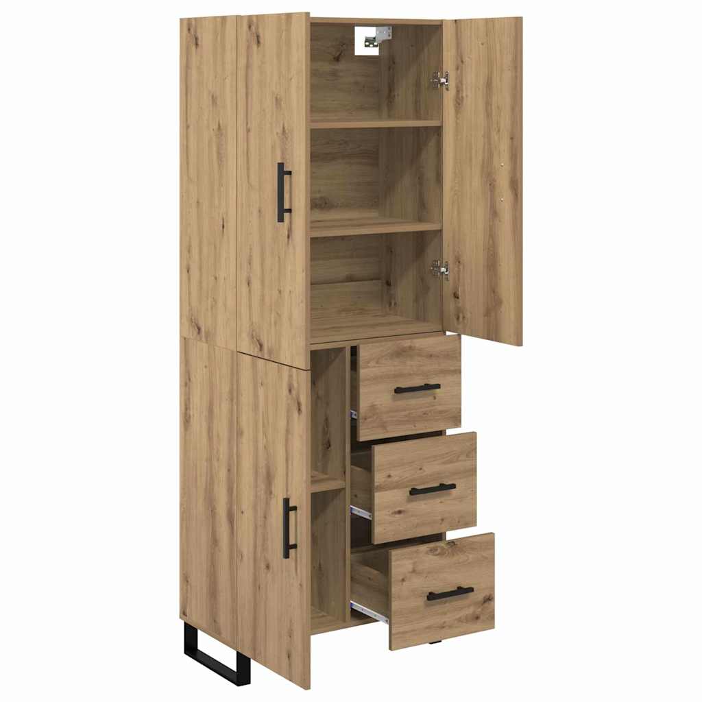 Highboard mit Schubladen 2 pcs Artisan-Eiche 69,5 x 34 x 180 cm