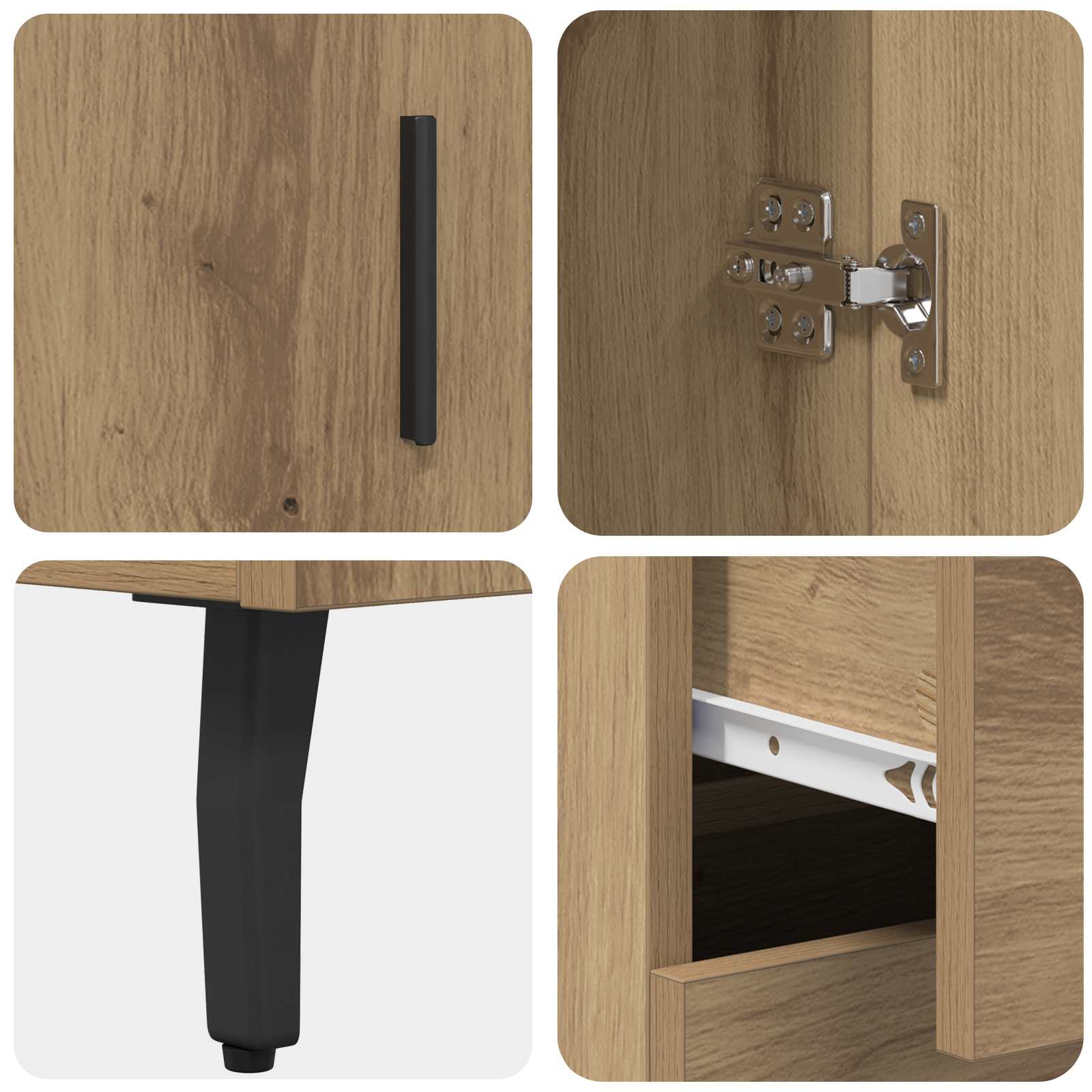 Highboard 2 pcs Artisan-Eiche 69,5 x 34 x 180 cm Holzwerkstoff