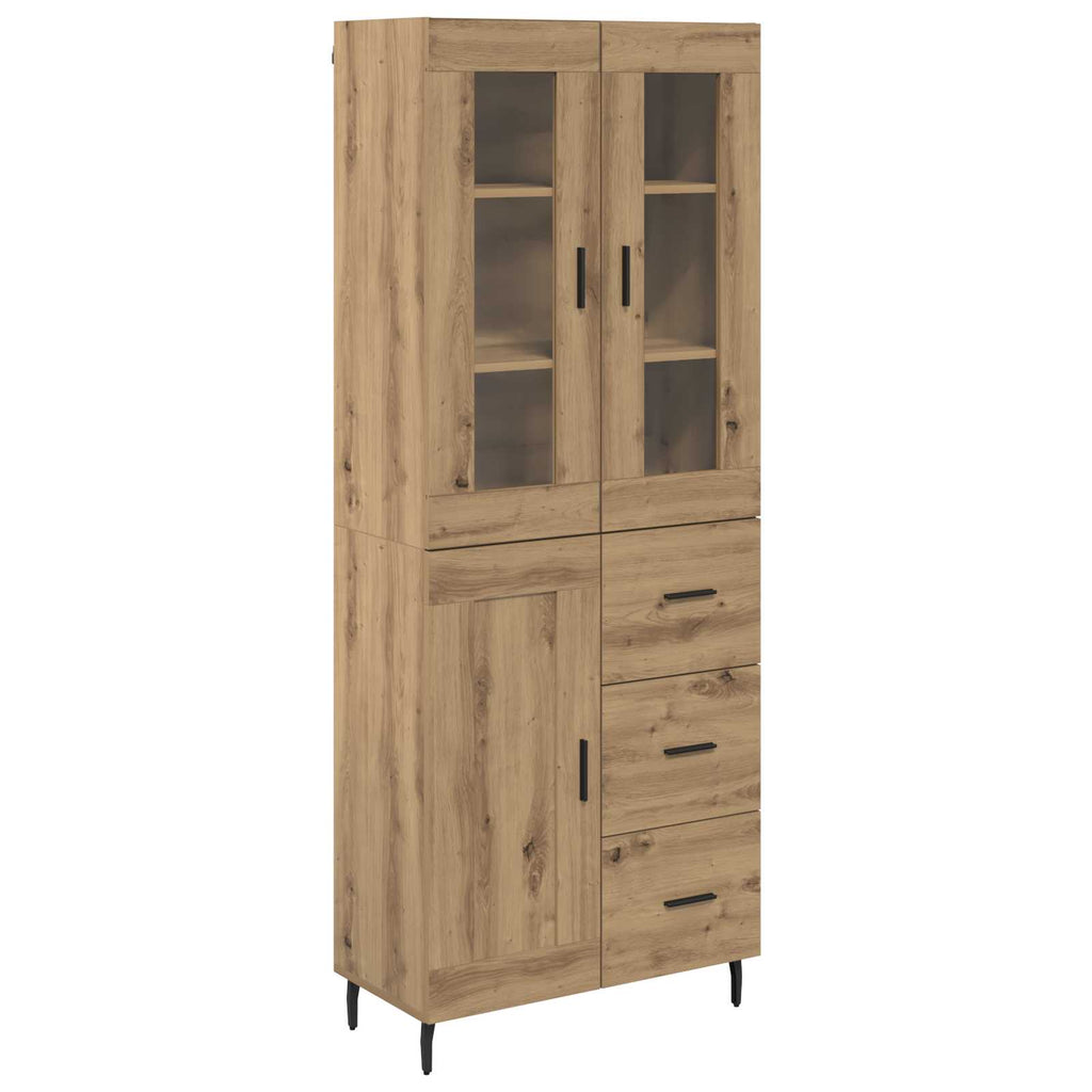 Highboard 2 pcs Artisan-Eiche 69,5 x 34 x 180 cm Holzwerkstoff