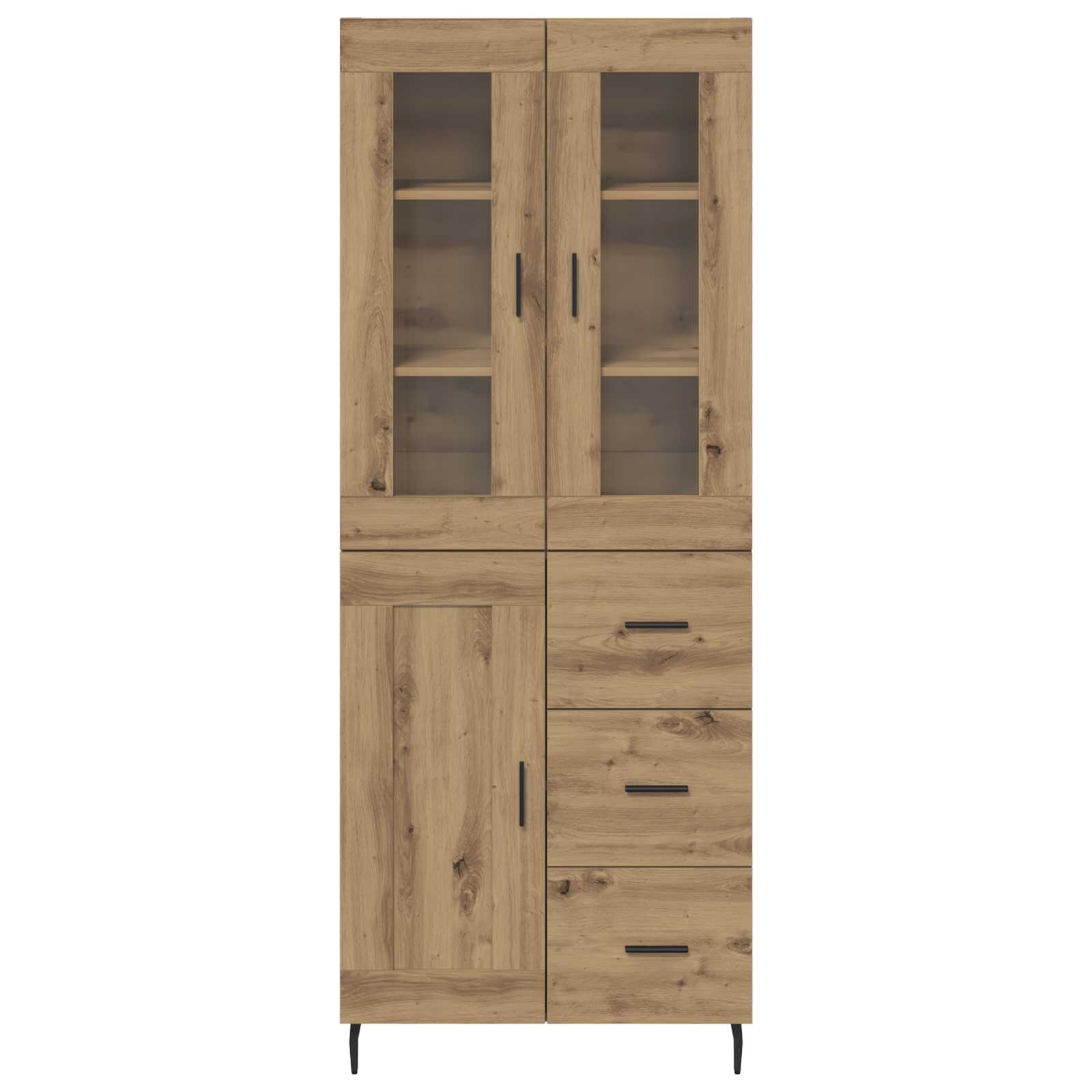 Highboard 2 pcs Artisan-Eiche 69,5 x 34 x 180 cm Holzwerkstoff