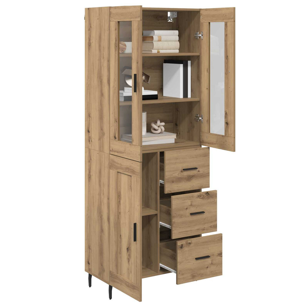 Highboard 2 pcs Artisan-Eiche 69,5 x 34 x 180 cm Holzwerkstoff