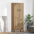 Highboard mit Schubladen 2 pcs Artisan-Eiche 69,5 x 34 x 180 cm