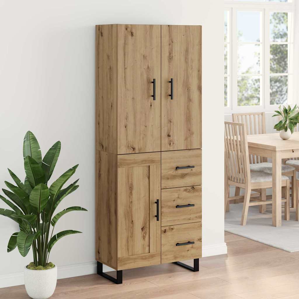 Highboard mit Schubladen 2 pcs Artisan-Eiche 69,5 x 34 x 180 cm