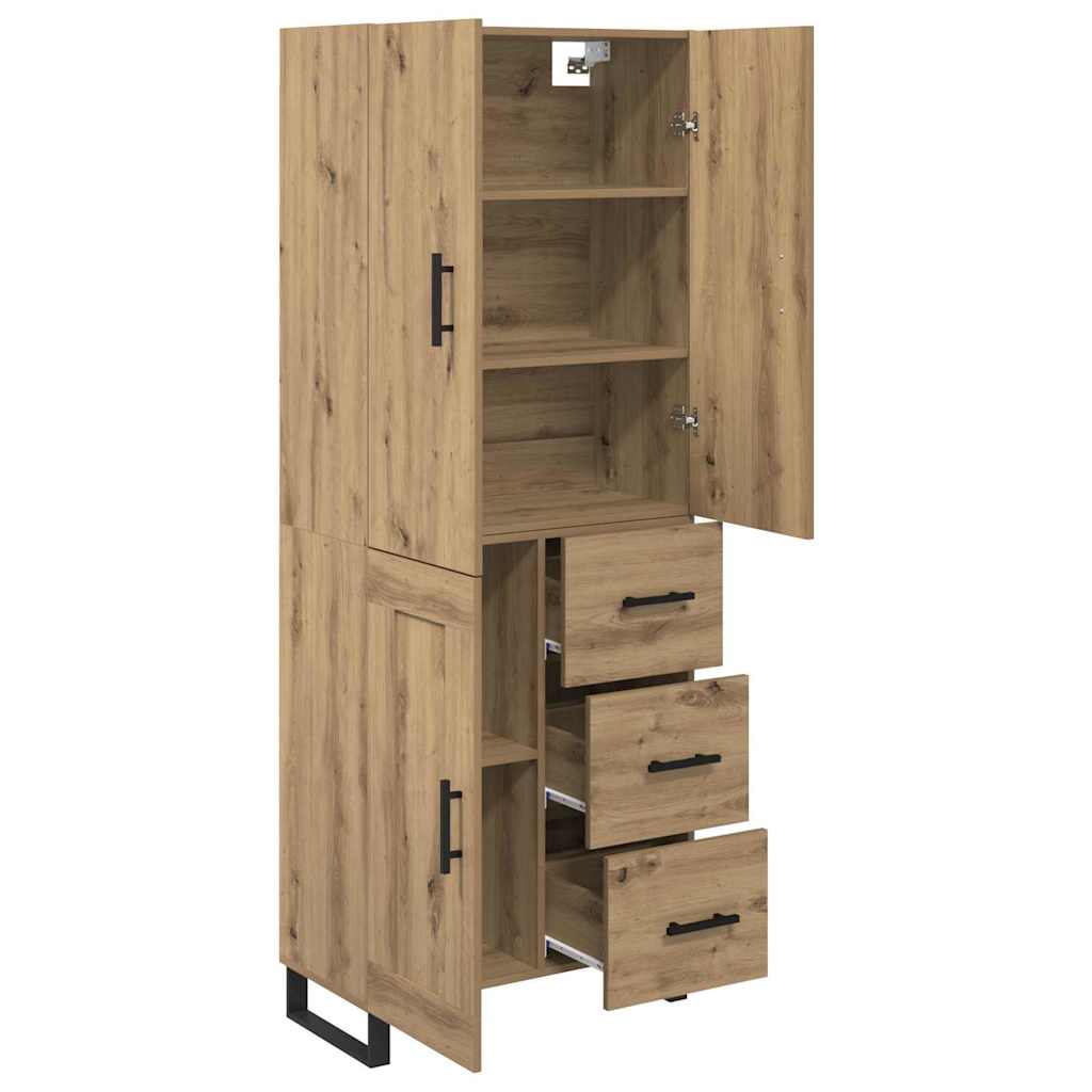 Highboard mit Schubladen 2 pcs Artisan-Eiche 69,5 x 34 x 180 cm