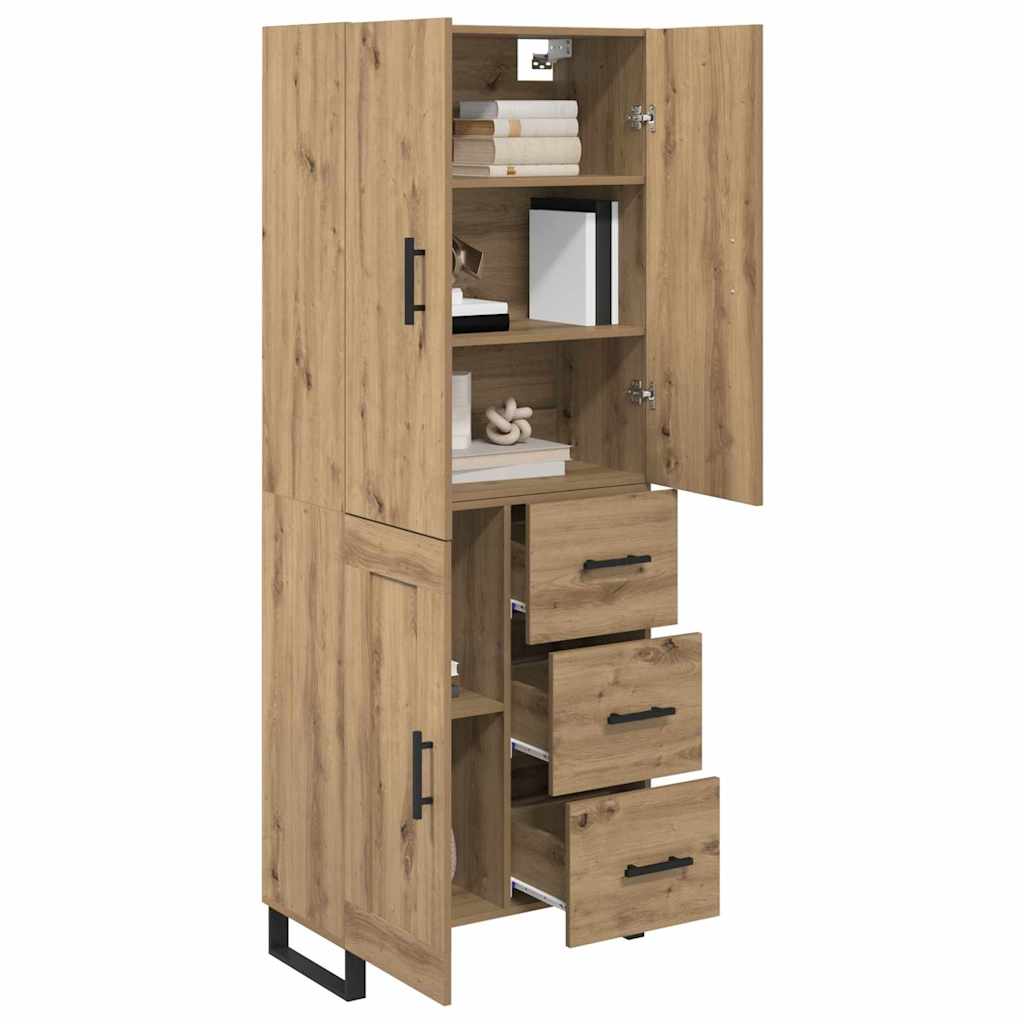 Highboard mit Schubladen 2 pcs Artisan-Eiche 69,5 x 34 x 180 cm