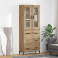 Highboard 2 pcs Artisan-Eiche 69,5 x 34 x 180 cm Holzwerkstoff