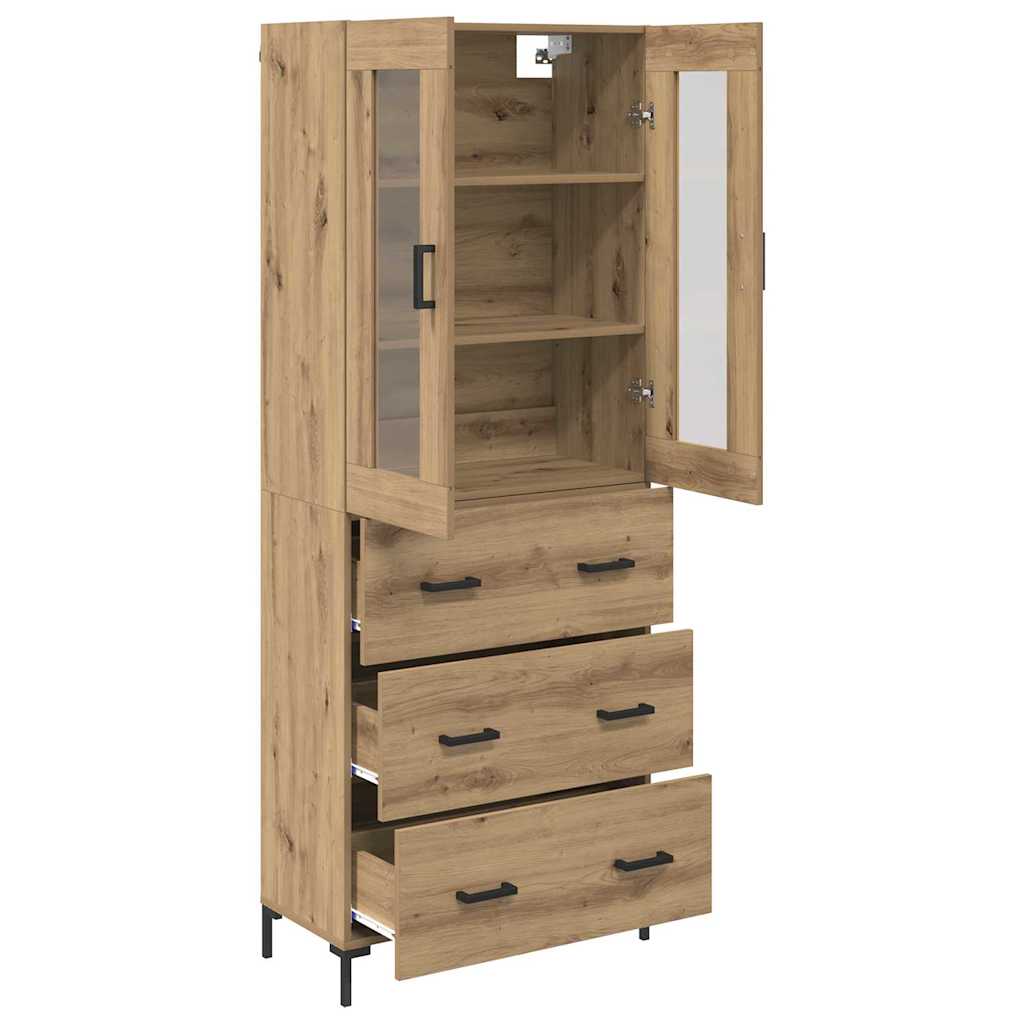 Highboard 2 pcs Artisan-Eiche 69,5 x 34 x 180 cm Holzwerkstoff