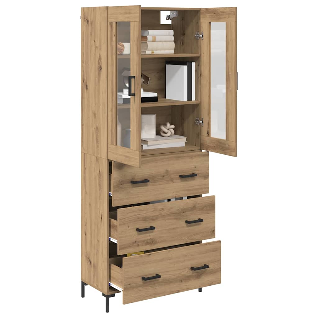 Highboard 2 pcs Artisan-Eiche 69,5 x 34 x 180 cm Holzwerkstoff
