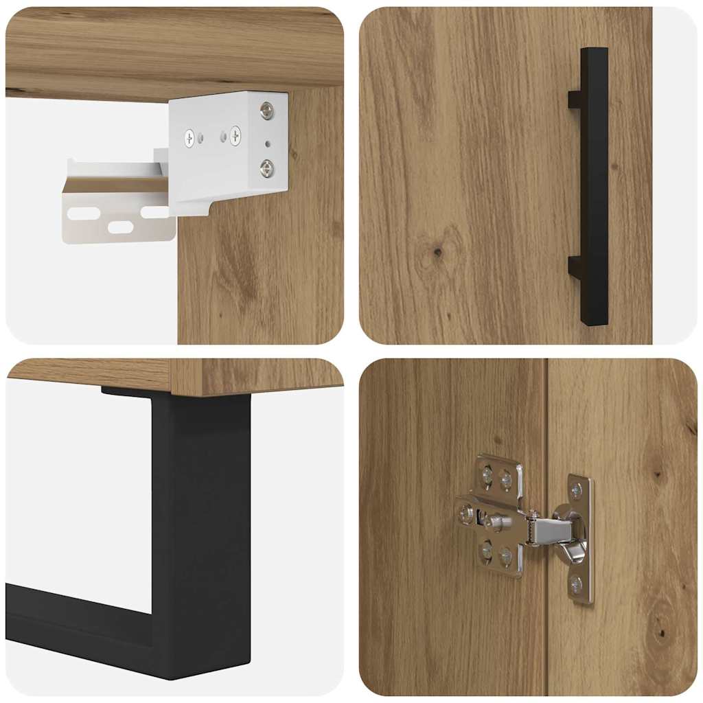 Highboard Artisan-Eiche 69,5 x 34 x 180 cm Holzwerkstoff