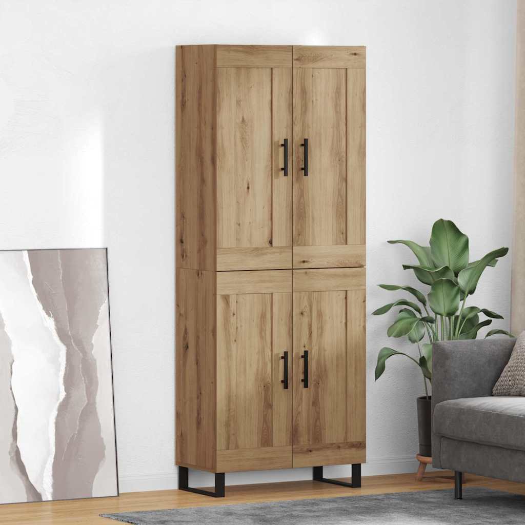 Highboard Artisan-Eiche 69,5 x 34 x 180 cm Holzwerkstoff