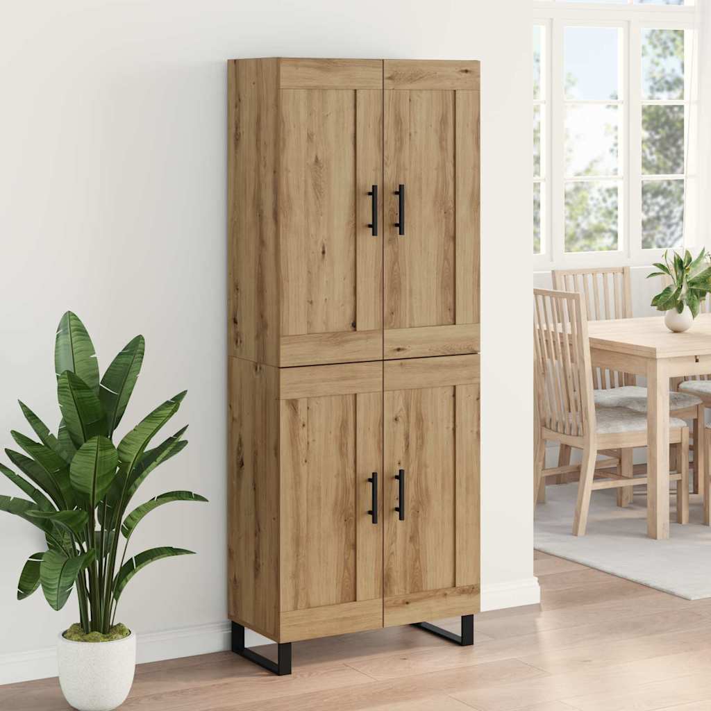 Highboard Artisan-Eiche 69,5 x 34 x 180 cm Holzwerkstoff