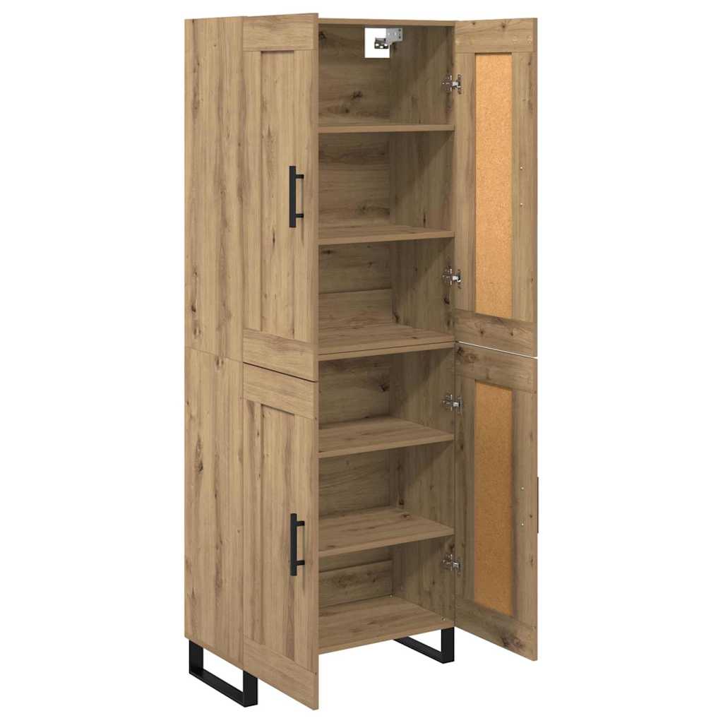 Highboard Artisan-Eiche 69,5 x 34 x 180 cm Holzwerkstoff