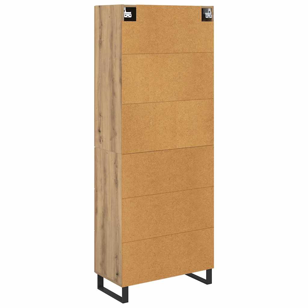 Highboard Artisan-Eiche 69,5 x 34 x 180 cm Holzwerkstoff