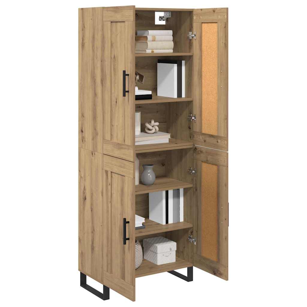 Highboard Artisan-Eiche 69,5 x 34 x 180 cm Holzwerkstoff