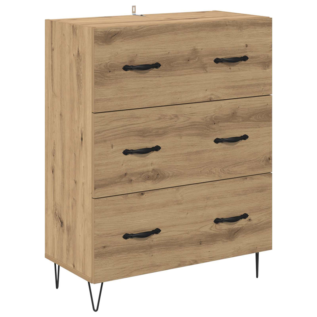 Highboard mit Schubladen 2 pcs Artisan-Eiche Holzwerkstoff