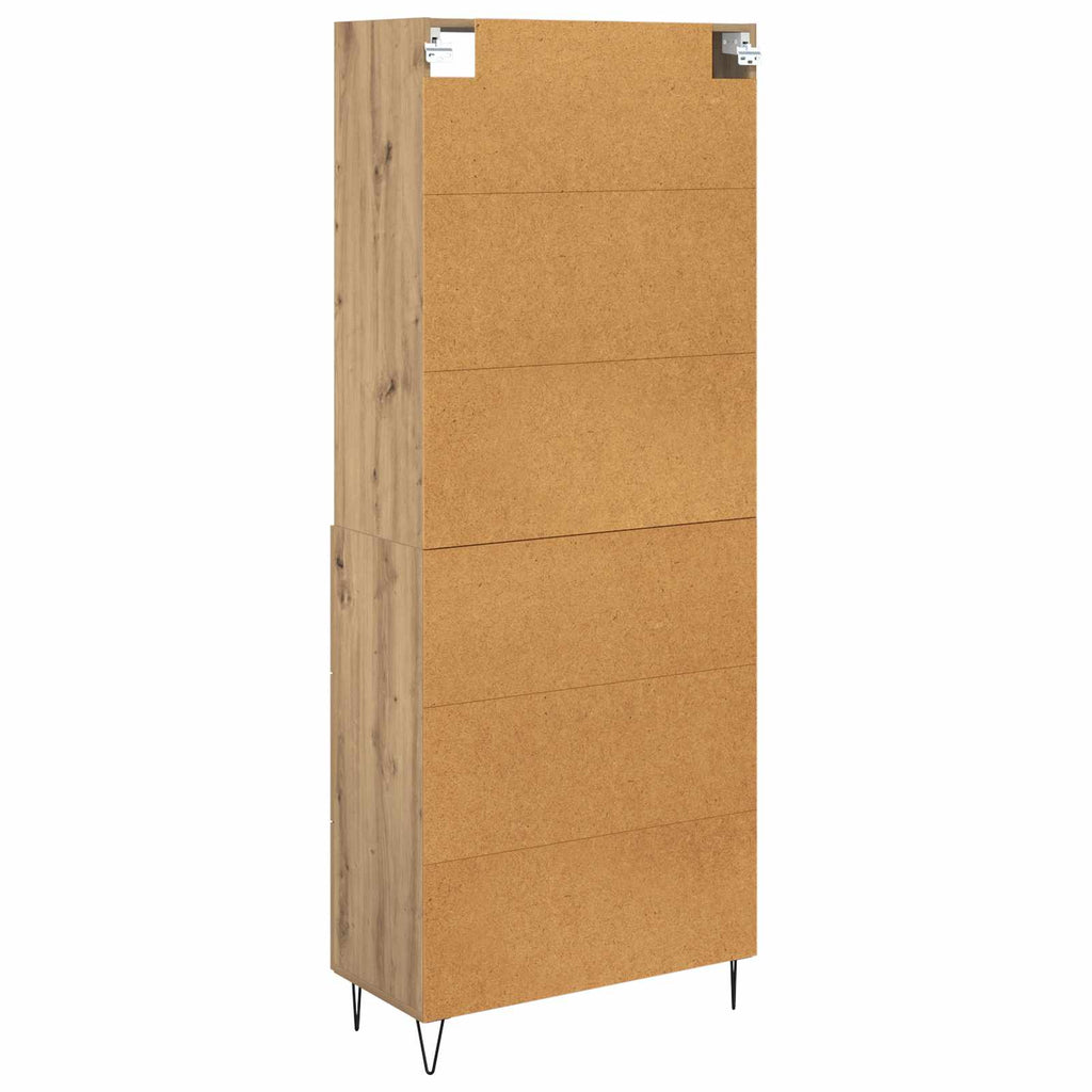 Highboard mit Schubladen 2 pcs Artisan-Eiche Holzwerkstoff