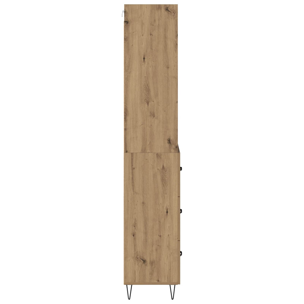Highboard mit Schubladen 2 pcs Artisan-Eiche Holzwerkstoff