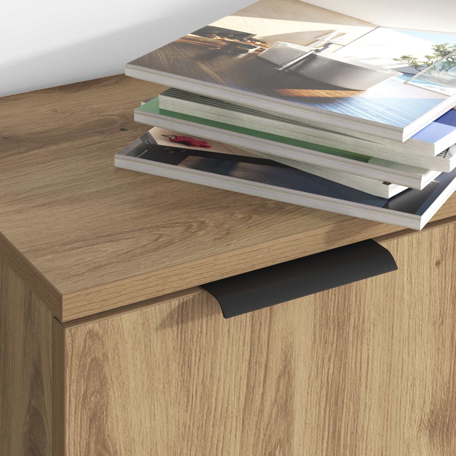 Sideboard mit Schubladen 3 pcs Artisan-Eiche Holzwerkstoff