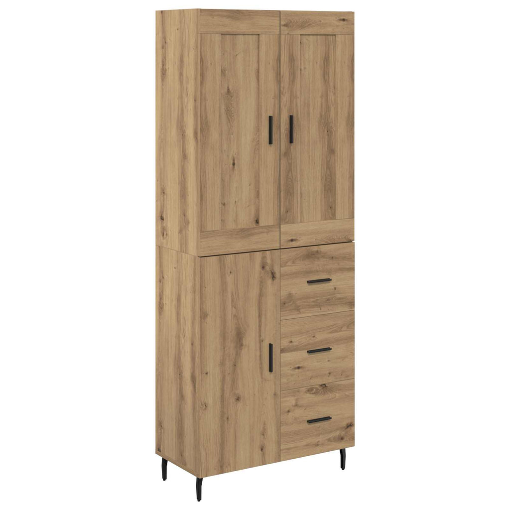 Highboard mit Schubladen 2 pcs Artisan-Eiche Holzwerkstoff