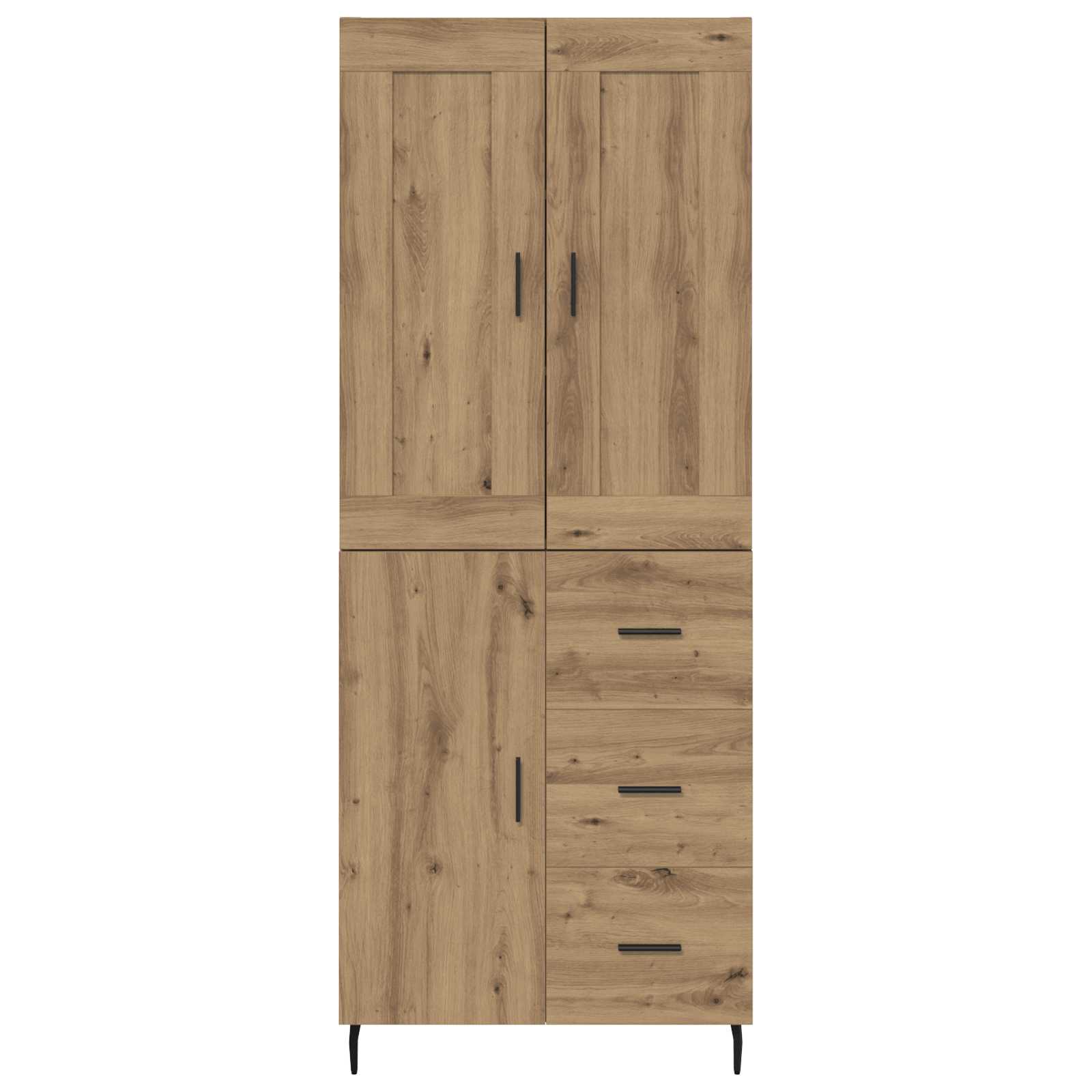 Highboard mit Schubladen 2 pcs Artisan-Eiche Holzwerkstoff