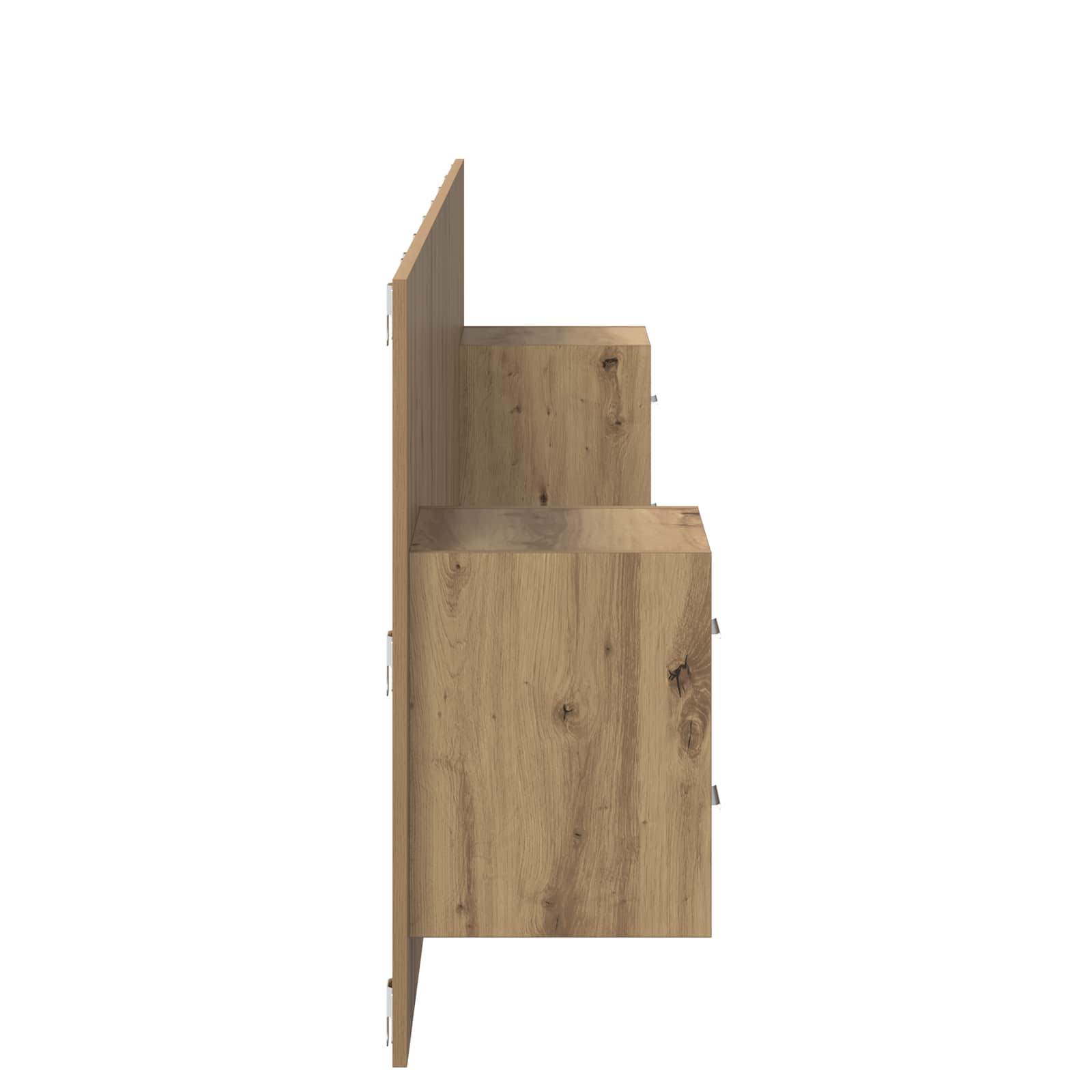 Kopfteil mit Schrank 3 pcs Artisan-Eiche Holzwerkstoff