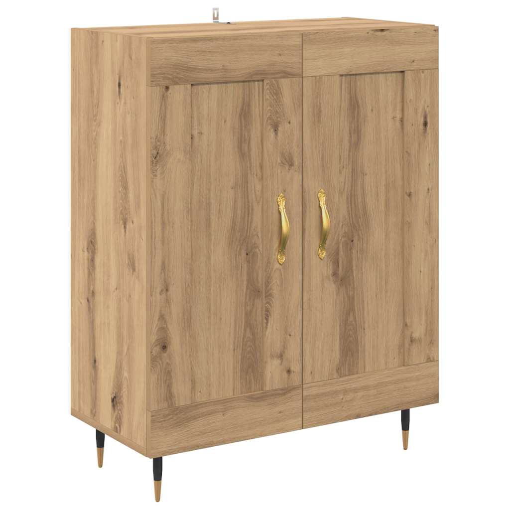 Highboard 2 pcs Artisan-Eiche Holzwerkstoff