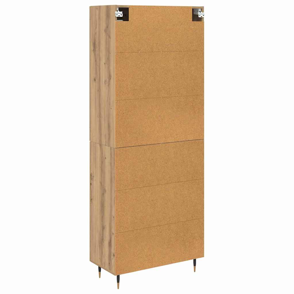 Highboard 2 pcs Artisan-Eiche Holzwerkstoff