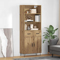 Highboard mit Schubladen 2 pcs Artisan-Eiche Holzwerkstoff