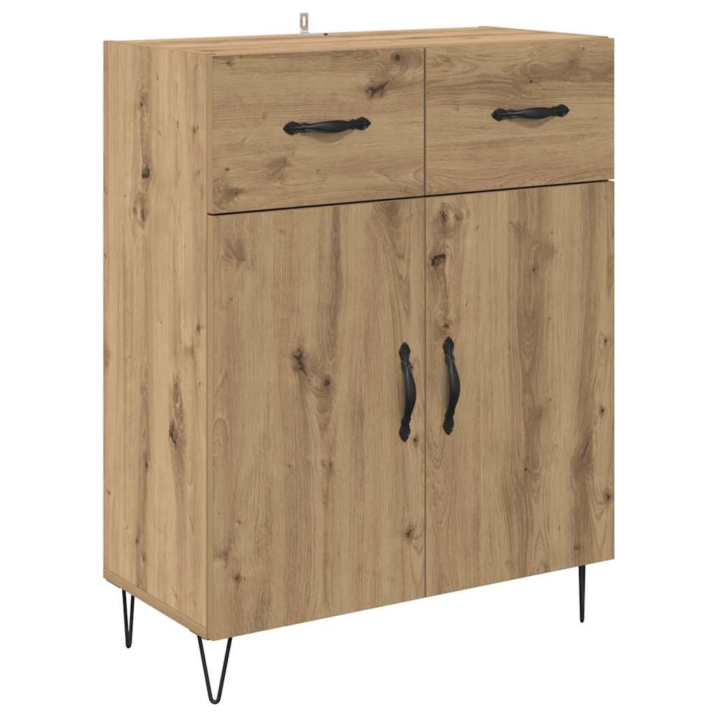 Highboard mit Schubladen 2 pcs Artisan-Eiche Holzwerkstoff