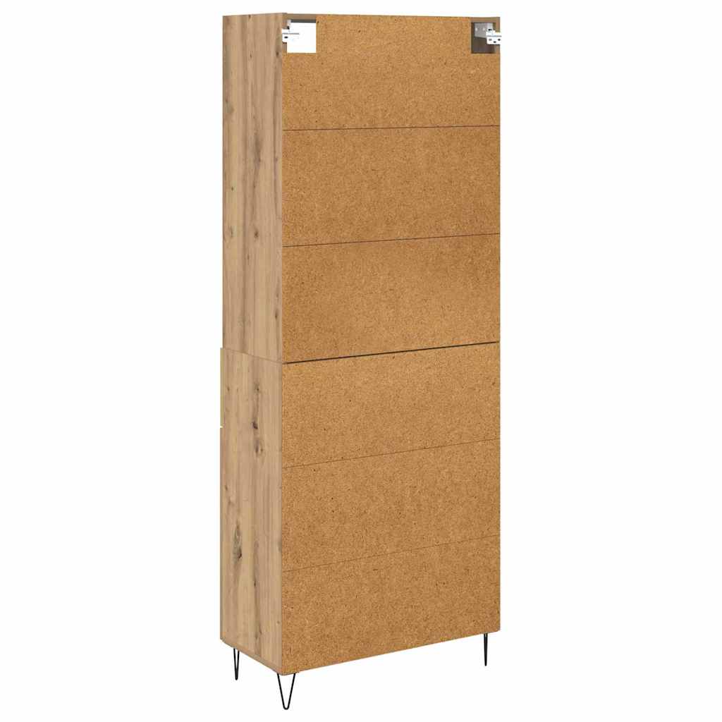 Highboard mit Schubladen 2 pcs Artisan-Eiche Holzwerkstoff