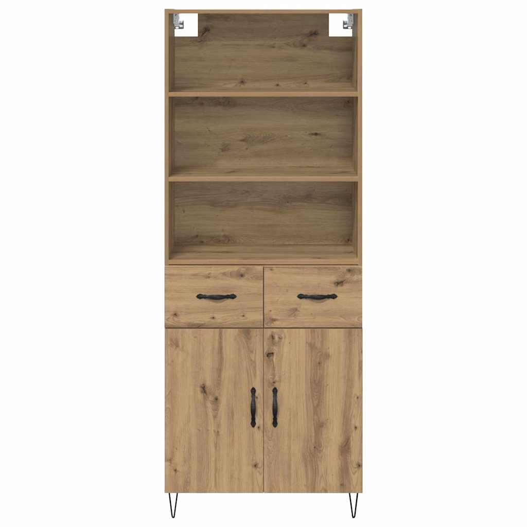 Highboard mit Schubladen 2 pcs Artisan-Eiche Holzwerkstoff