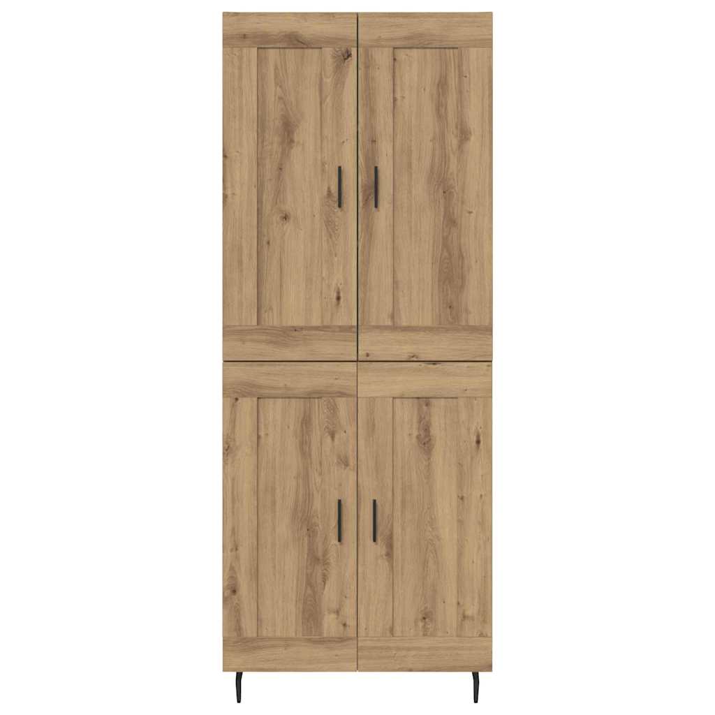 Highboard 2 pcs Artisan-Eiche Holzwerkstoff