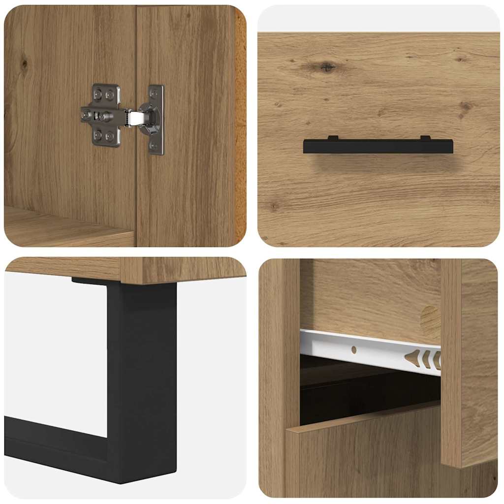 Highboard Artisan-Eiche 69,5 x 34 x 180 cm Holzwerkstoff