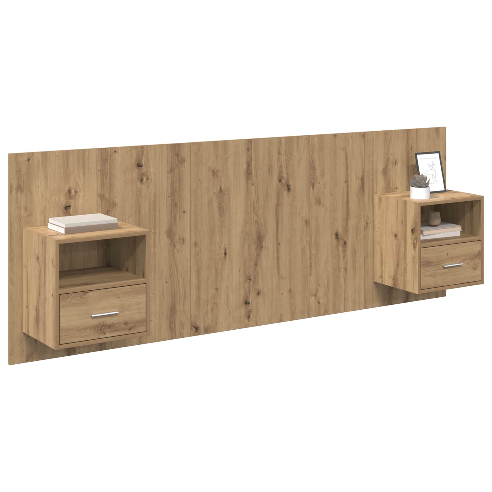 Kopfteil mit Schrank 3 pcs Artisan-Eiche Holzwerkstoff