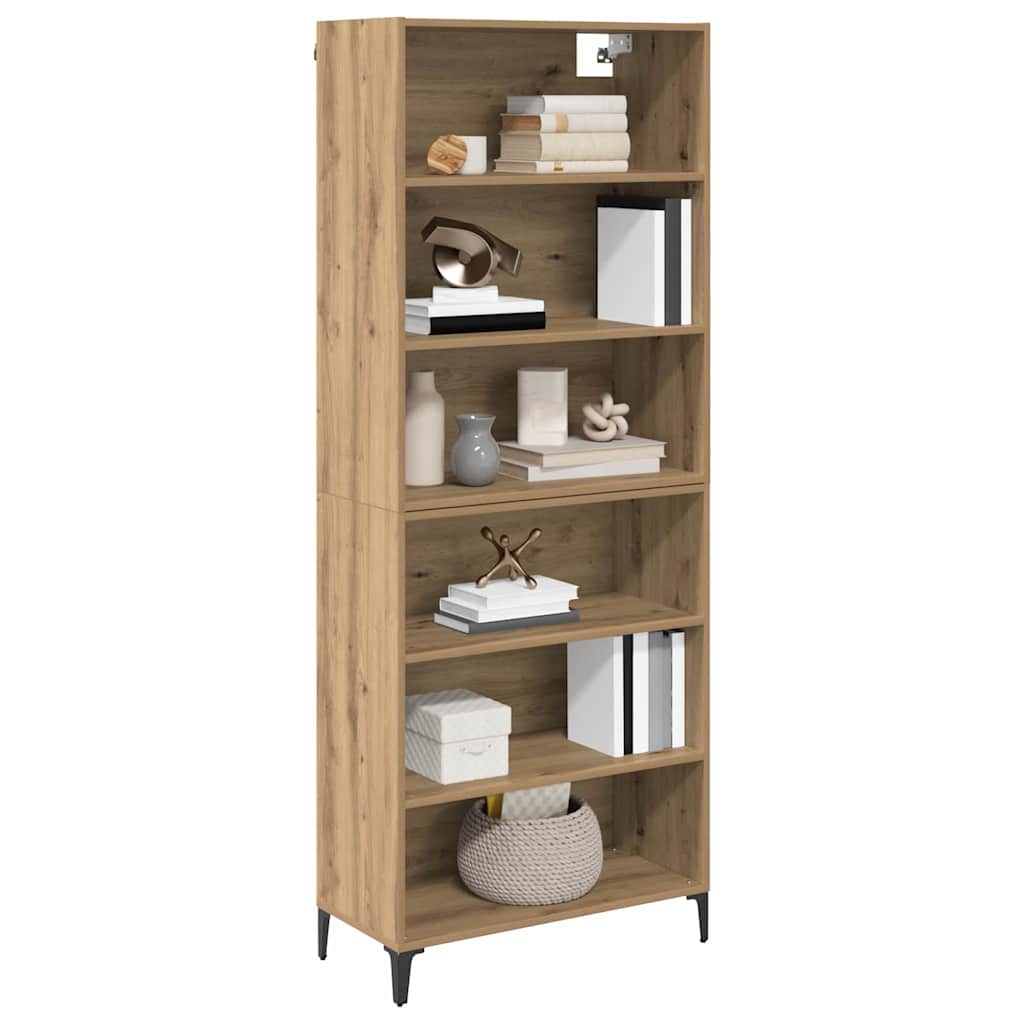 Highboard Artisan-Eiche 69,5 x 34 x 180 cm Holzwerkstoff