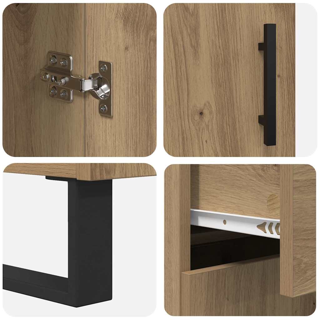 Highboard mit Schubladen 2 pcs Artisan-Eiche 69,5 x 34 x 180 cm